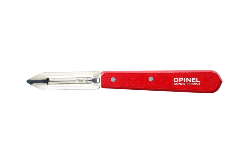 Eplucheur Opinel lame microdentée 6cm acier inox manche rouge