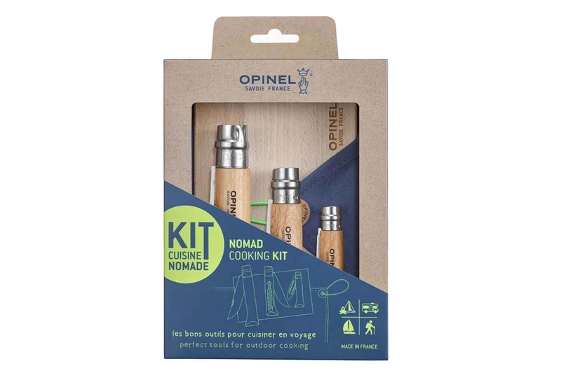 Kit 3 couteaux multifonctions Nomade Opinel acier inox manche hêtre