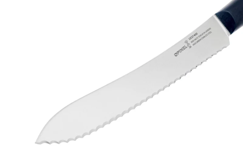 Couteau à pain Intempora Opinel n°216 lame 21cm manche bleu marine