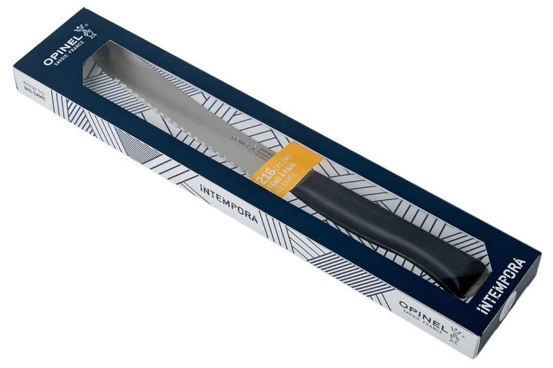 Couteau à pain Intempora Opinel n°216 lame 21cm manche bleu marine