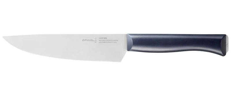Couteau de chef Intempora Opinel acier Sandvik manche bleu marine