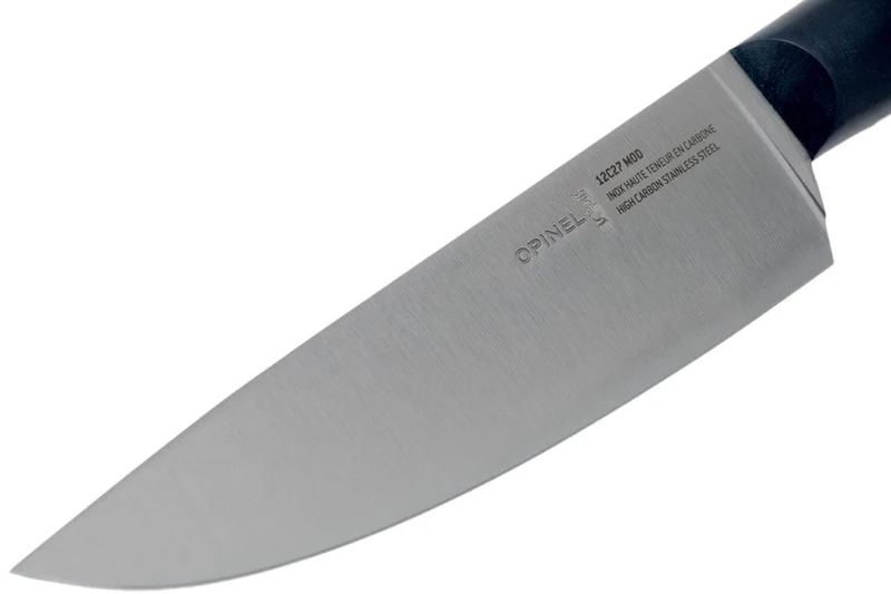 Couteau de chef Intempora Opinel acier Sandvik manche bleu marine