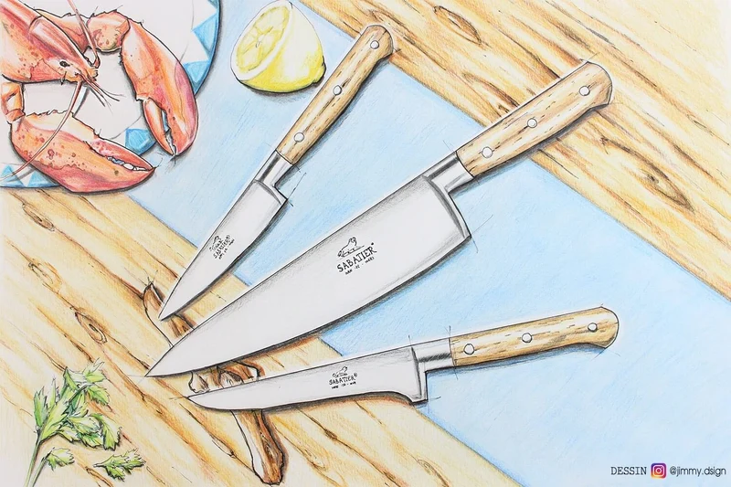 Couteau à désosser forgé Sabatier Brocéliande 13cm manche hêtre