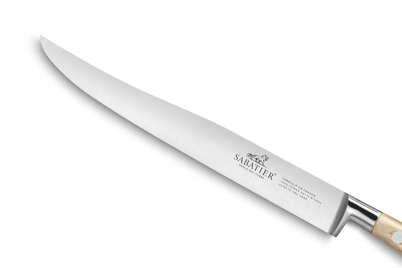 Couteau à découper forgé Sabatier Brocéliande 20cm manche en hêtre