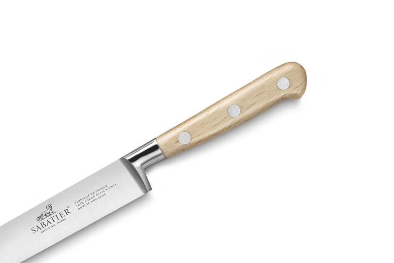 Couteau à découper forgé Sabatier Brocéliande 20cm manche en hêtre