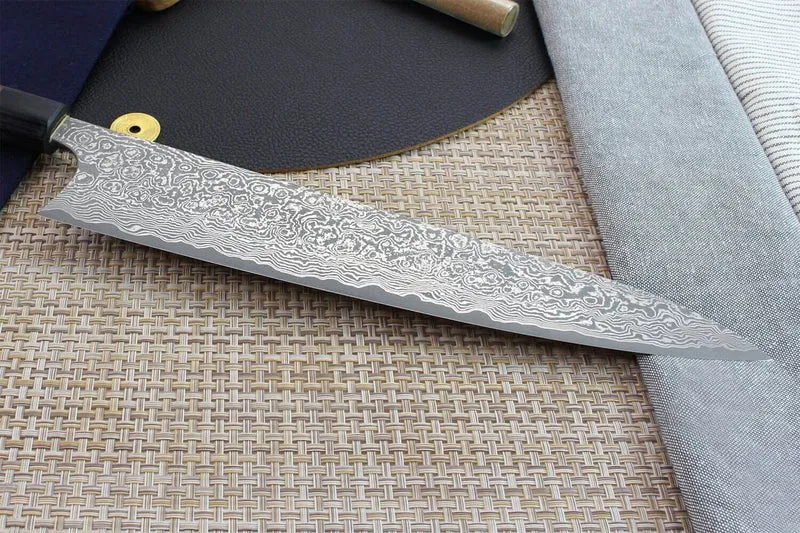 Couteau de chef japonais artisanal Masakage Kumo 27cm damas 63 couches