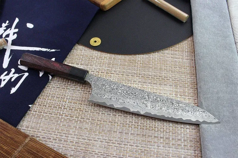 Couteau de chef japonais artisanal Masakage Kumo 21cm damas 63 couches