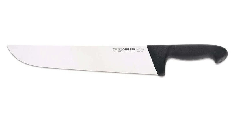 Couteau de boucher pro Giesser lame 32cm manche noir 5005