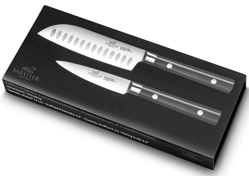 Coffret SABATIER International Leonys Office 9cm + Santoku alvéolé 12cm