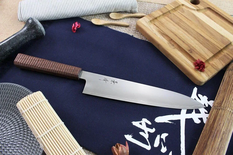 Couteau de chef japonais artisanal Kagekiyo Hiroba 24cm