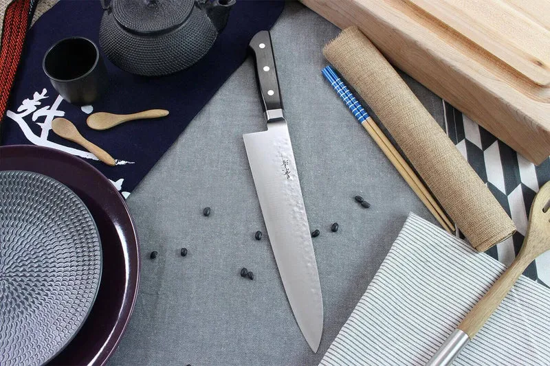 Couteau de chef japonais artisanal Kagekiyo Hammered 24cm