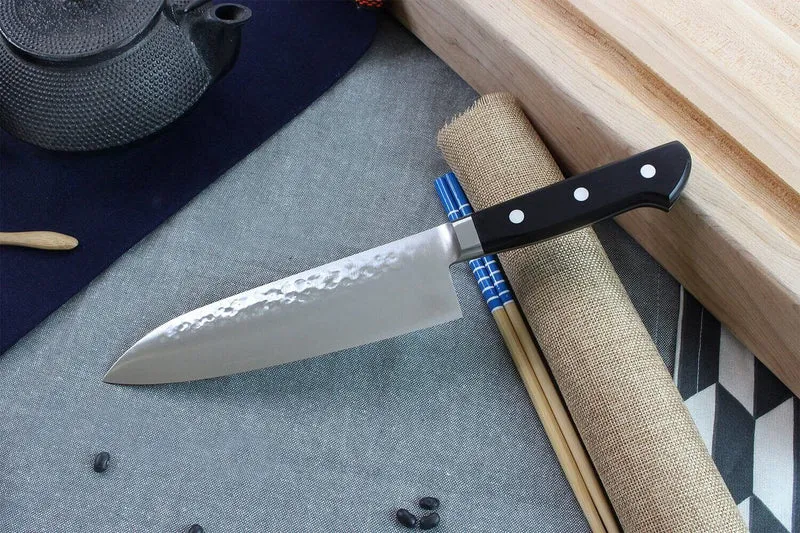 Couteau santoku japonais artisanal Kagekiyo Hammered 18cm