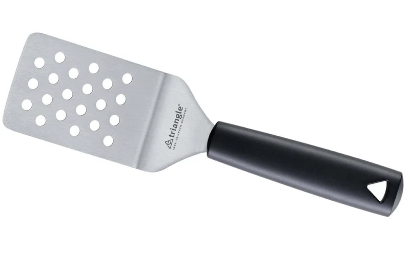 Spatule professionnelle Triangle flexible coudée perforée manche en green grip