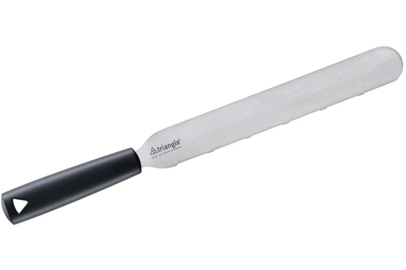 Spatule à dents Triangle inox flexible 25cm manche en green grip
