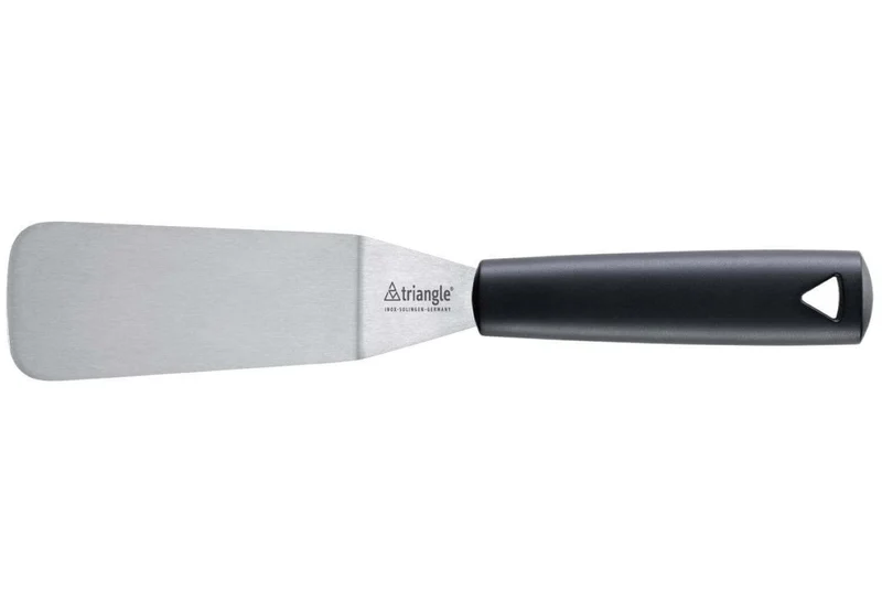 Spatule professionnelle Triangle flexible en inox forme évasée coudée 12cm