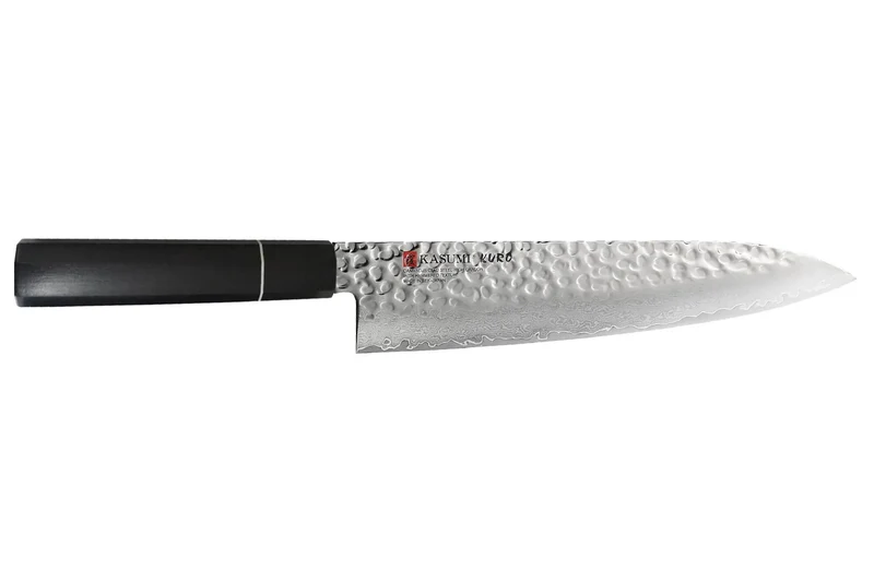 Couteau de chef japonais Kasumi Kuro 21cm martelé damas 32 couches