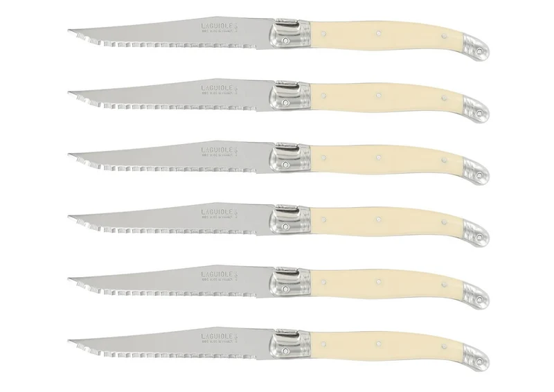 Coffret de 6 couteaux à steak microdentés Laguiole par André Verdier