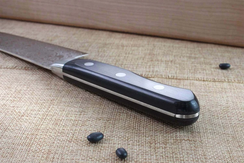 Couteau de chef japonais Tsunehisa VG10 Damascus 45 couches 21cm