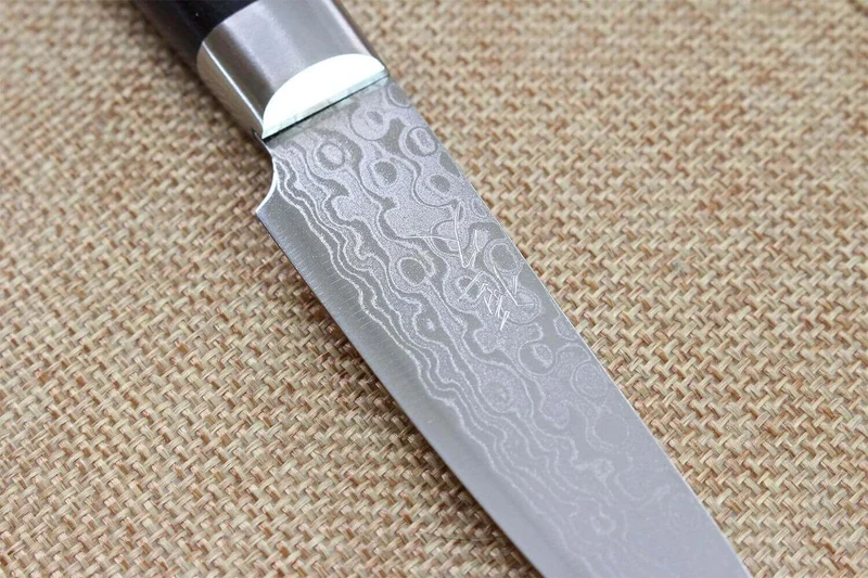 Couteau d'office japonais Tsunehisa VG10 Damascus 45 couches 7.5cm