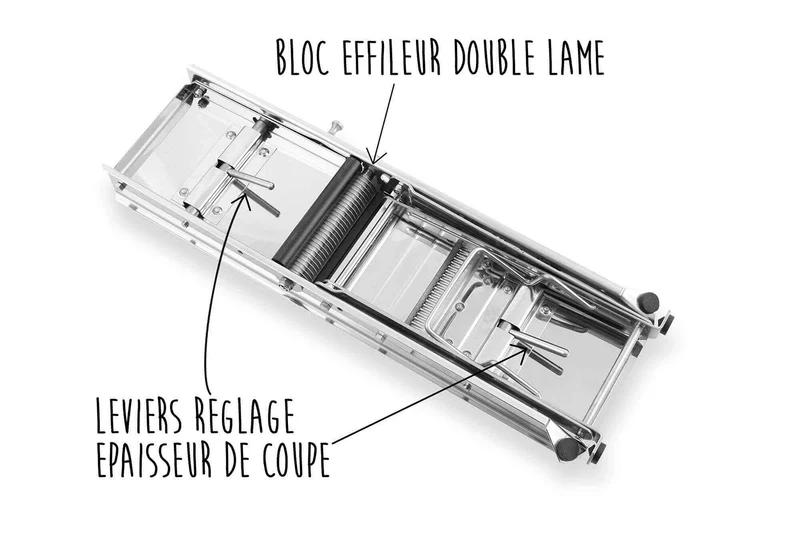 Mandoline professionnelle Bron Coucke avec chariot de protection