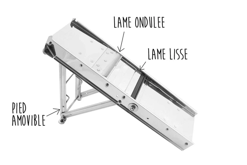 Mandoline professionnelle Bron Coucke avec chariot de protection