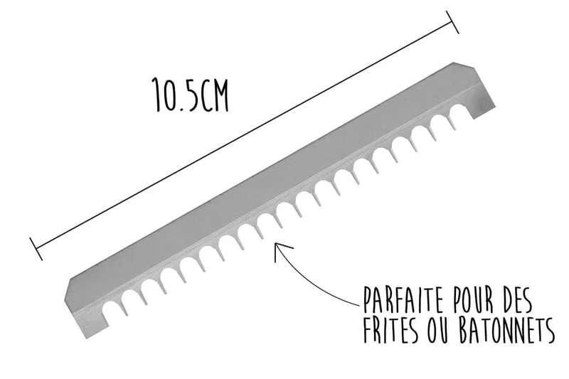 Lame à dents larges remplacement pour mandoline Benriner petit modèle