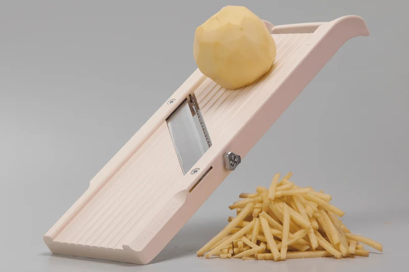 Mandoline japonaise professionnelle Super Benriner 3 lames + poussoir - Epaisseur réglable 0,5 à 4mm
