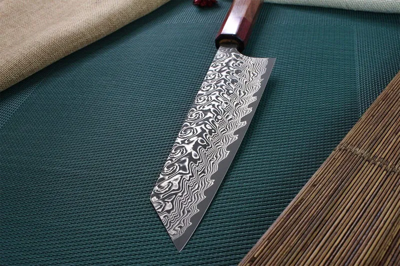 Couteau bunka japonais artisanal Yoshimi Kato 16.5cm SG2 Damascus