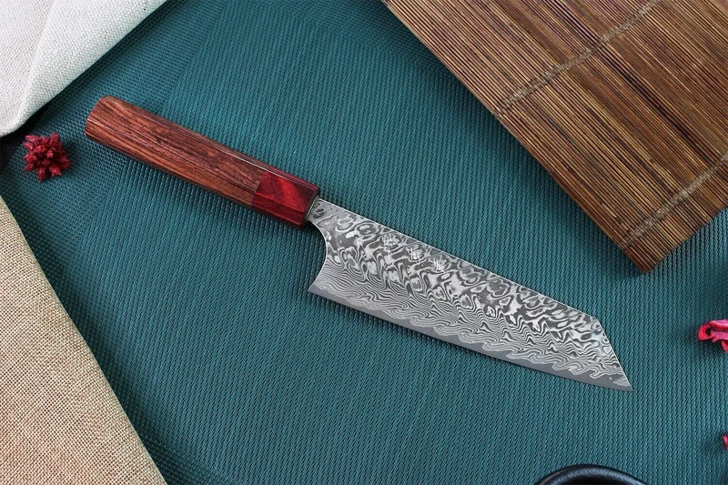 Couteau bunka japonais artisanal Yoshimi Kato 16.5cm SG2 Damascus