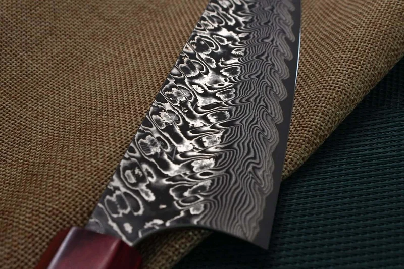 Couteau bunka japonais artisanal Yoshimi Kato 16.5cm SG2 Damascus