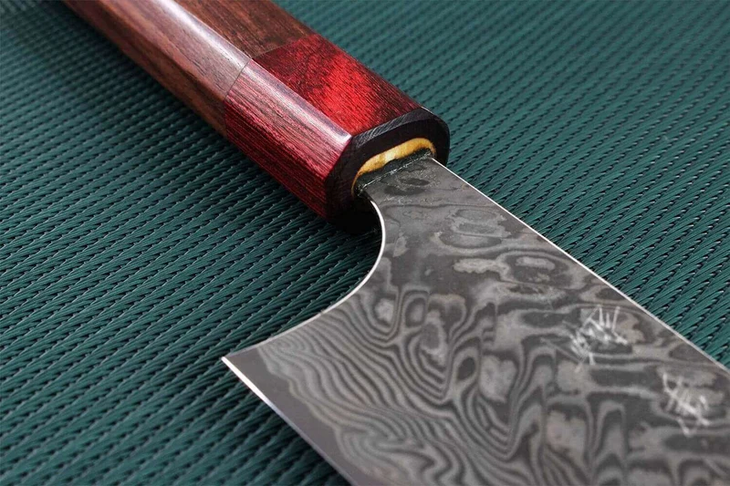 Couteau santoku japonais artisanal Yoshimi Kato 16.5cm SG2 Damascus