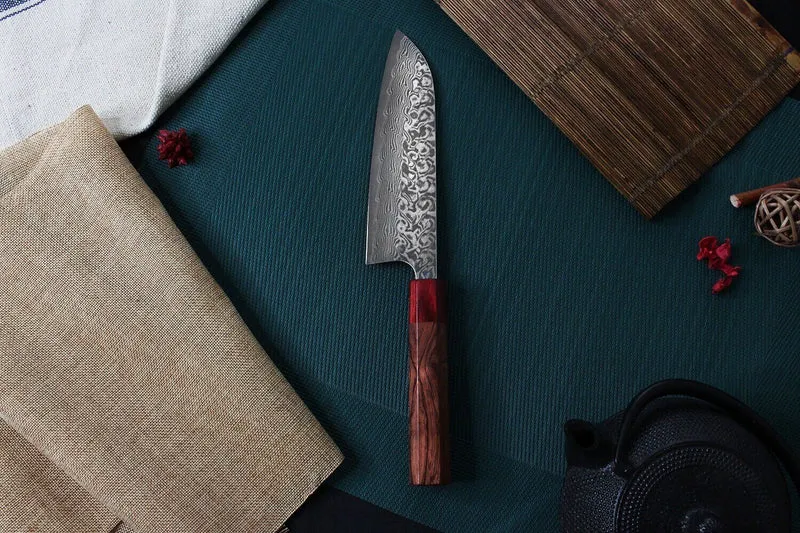 Couteau santoku japonais artisanal Yoshimi Kato 16.5cm SG2 Damascus