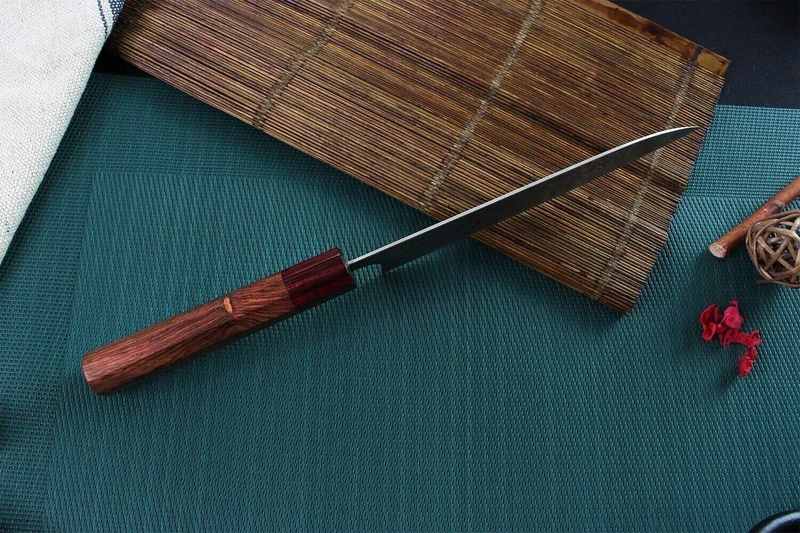 Couteau santoku japonais artisanal Yoshimi Kato 16.5cm SG2 Damascus