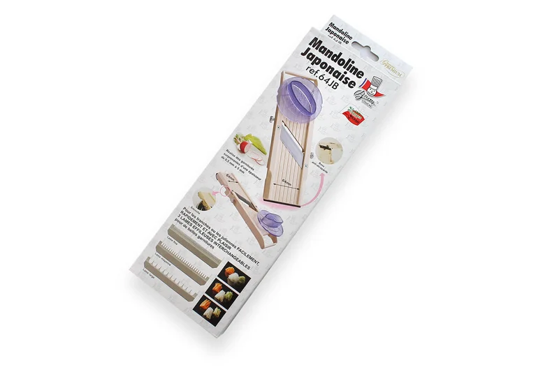 Mandoline japonaise professionnelle Benriner 3 lames petit modèle + poussoir extra large