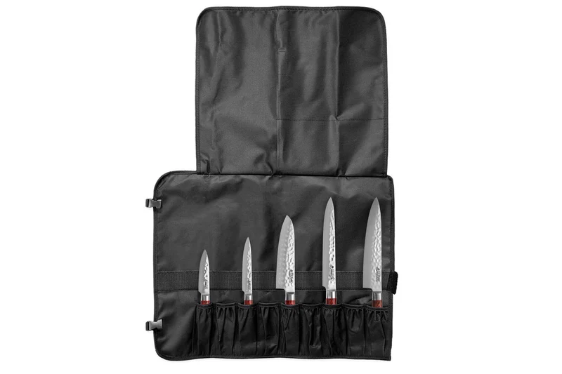 Mallette de 5 couteaux de cuisine Wusaki Pakka X50 manches pakkawood