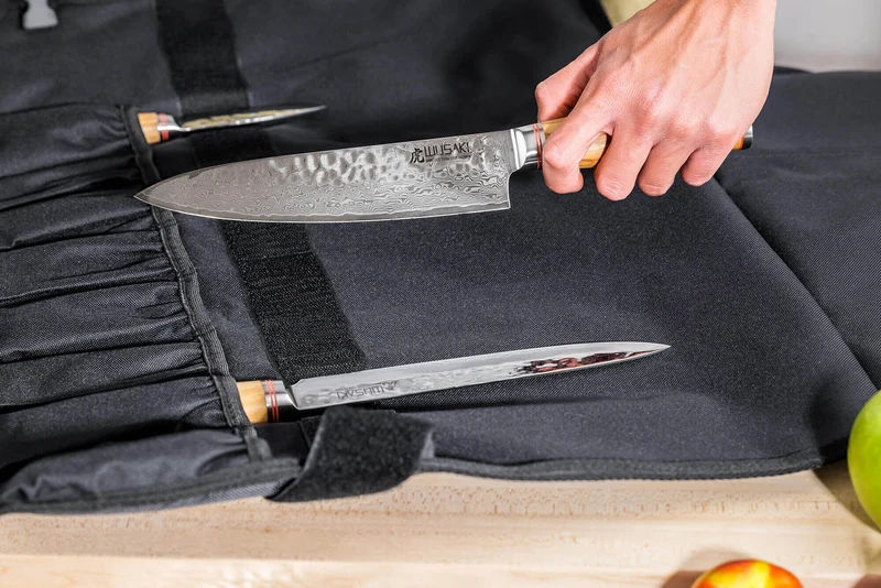 Mallette de 5 couteaux de cuisine Wusaki Damas 10Cr manches en olivier