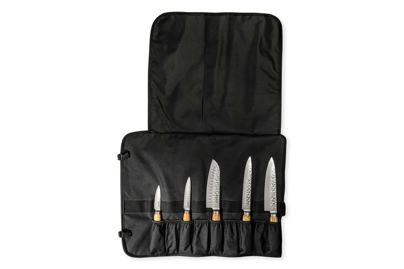 Mallette de 5 couteaux de cuisine Wusaki Damas 10Cr manches en olivier