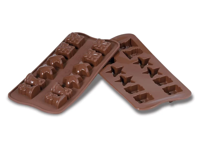 Moule à chocolat silicone Silikomart Easy Choc spécial Noël 214X106 mm