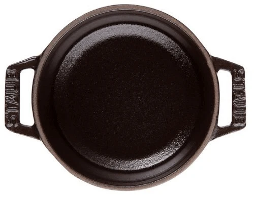 Cocotte ronde en fonte émaillée STAUB noir mat