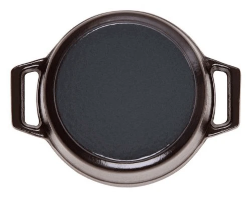 Cocotte ronde en fonte émaillée STAUB noir mat