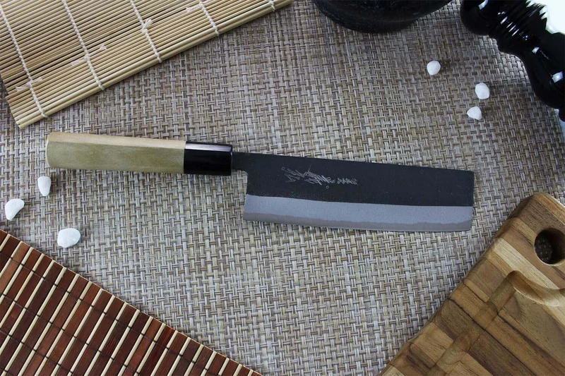 Couteau nakiri japonais artisanal Yoshihiro White 2 steel 16.5cm