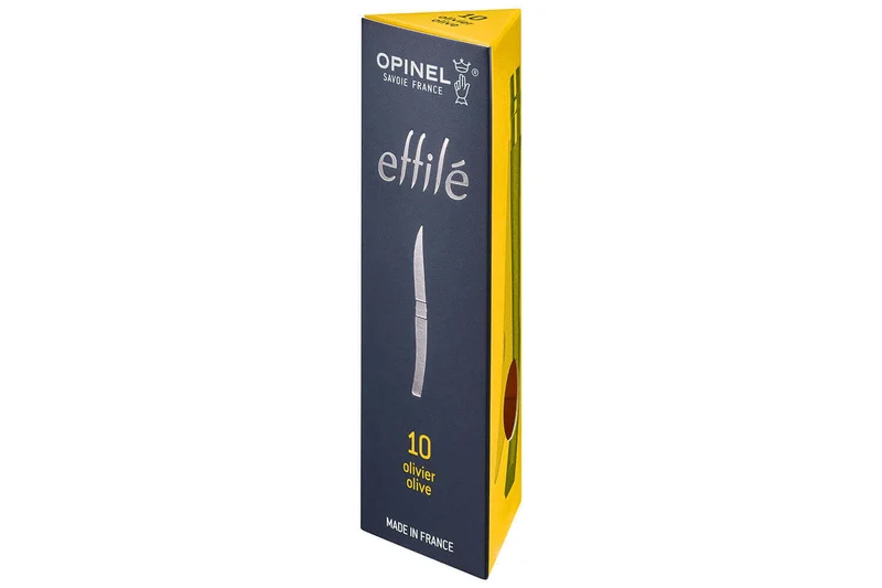 Couteau Opinel Effilé n°10 lame 10cm manche en olivier