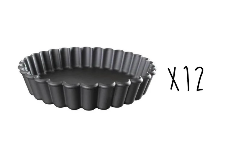 Lot de 12 moules à tartelettes cannelées Exoglass® Matfer