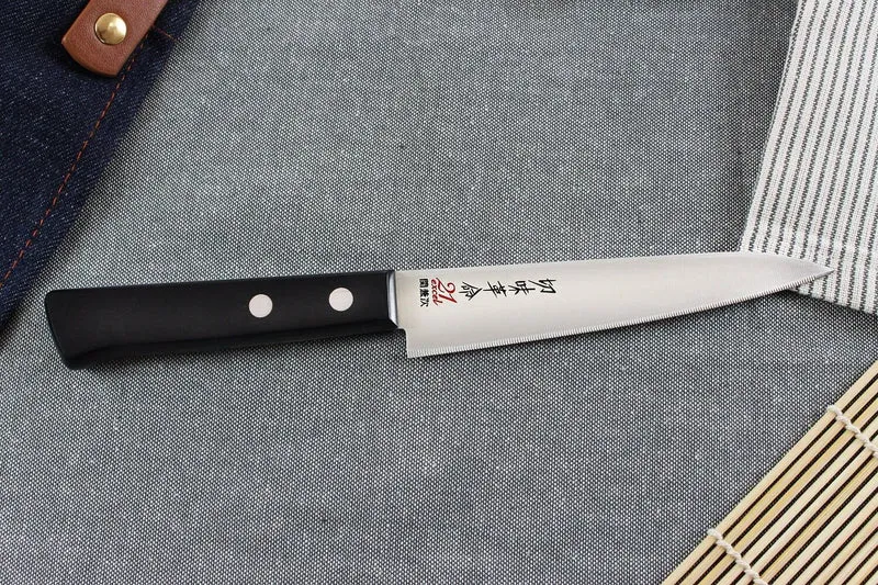 Couteau universel japonais Kanetsugu Rev 21 lame 13cm micro dentée