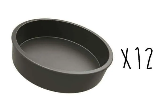 Lot de 12 moules à quiche ou millasson Exoglass® Matfer