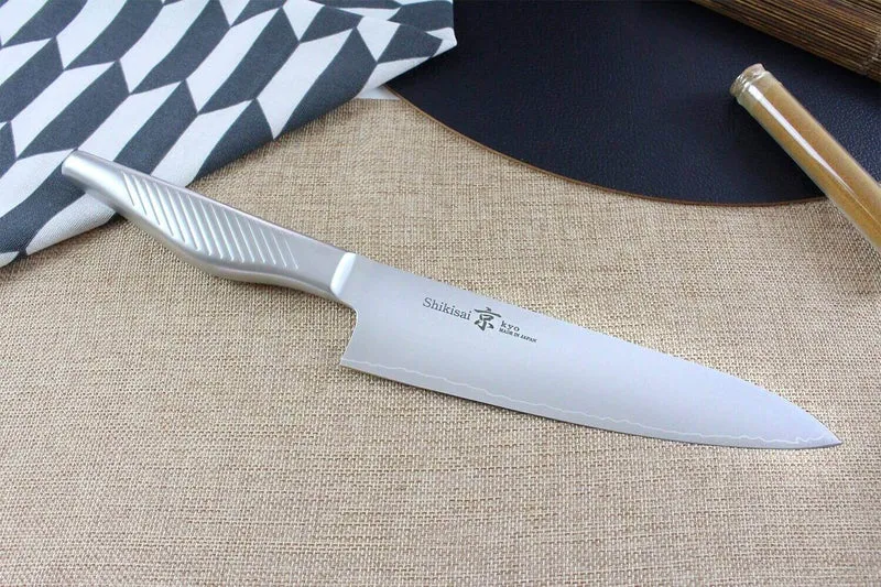 Couteau de chef japonais Shizu Hamono Kyo San Mai tout acier