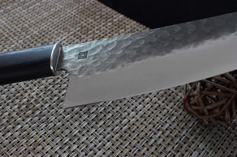 Couteau sujihiki japonais Shizu Hamono Yamato martelé 20cm manche sombre
