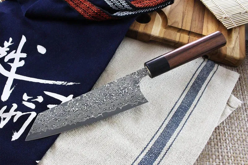 Couteau bunka japonais artisanal Yoshimi Kato 16.5cm VG10 Nickel Damascus