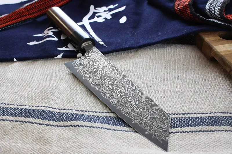 Couteau bunka japonais artisanal Yoshimi Kato 16.5cm VG10 Nickel Damascus