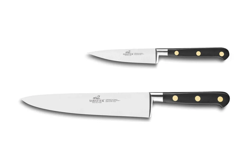Coffret couteaux SABATIER Idéal Laiton Office 10cm + Chef 20cm